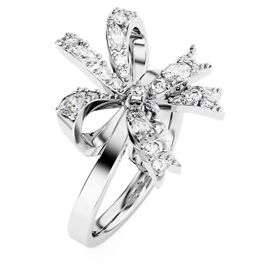 Swarovski Hyperbola Cocktail Ring, Bow, Small, White Swarovski Hyperbola Cocktail Ring, Bow, Small, White
