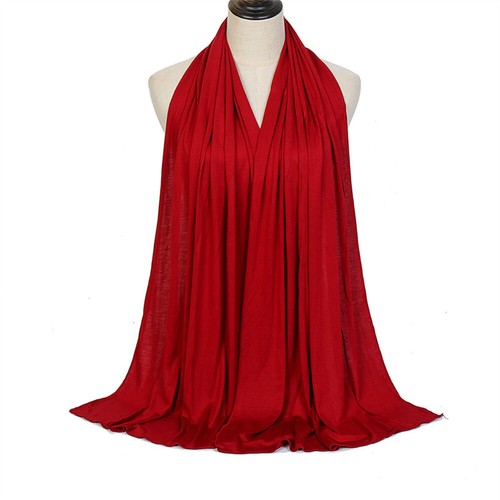 Women Solid Neckerchief Scarf Wrap Stole Modal Bandelet Hijab Shawl Headscarf  - Picture 12 of 31