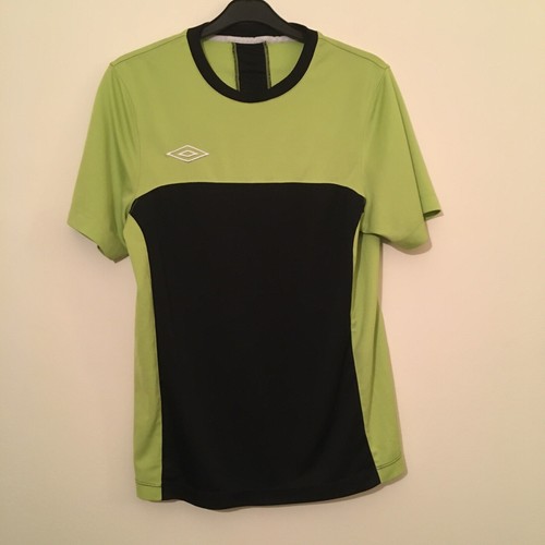 Green Black Work Out Umbro Short Sleeve Top - Picture 7 of 13