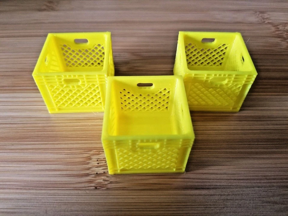 RC 1/10 Scale Yellow Toy Milk Crate Rock Crawler Truck Garage Mini Accessories - Image 2 of 4