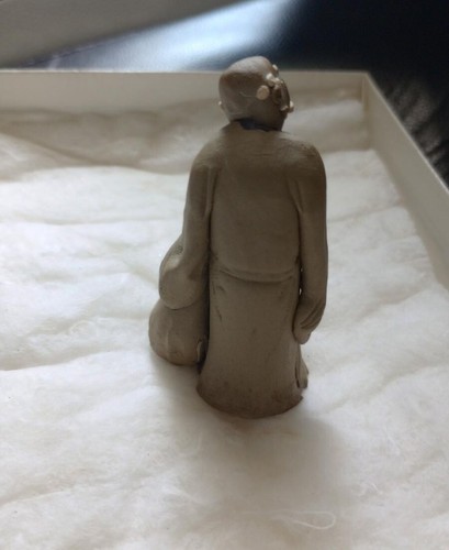 Vintage Japanese or Chinese Ceramic Figurine Statue Old Man Wiseman - Picture 3 of 7