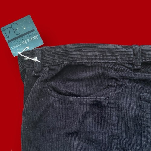 90s CK Calvin Klein Jeans Corduroy Black 5-Pocket Straight Leg 33/34"x36" *READ* - Picture 7 of 11