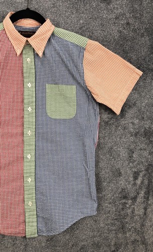 Brooks Brothers Seersucker Shirt Boys Large Colorblock Button Down Short Sleeve - Picture 3 of 18