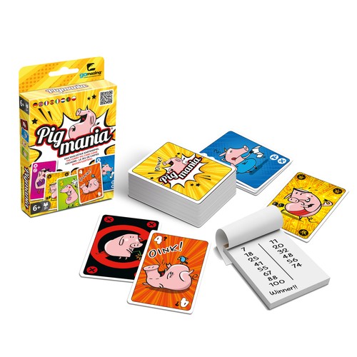 Pigmania The Hilarious Card Game Pig Dice from 6 Years Travel Game - Picture 2 of 2