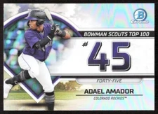 2023 10494A Bowman Scouts’ Top 100 Adael Amador Colorado Rockies #BTP-45
