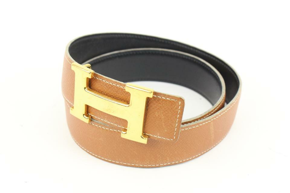 Hermès size 75 Brown x Black 32mm Reversible H Logo Belt Kit Hermès size 75 Brown x Black 32mm Reversible H Logo Belt Kit