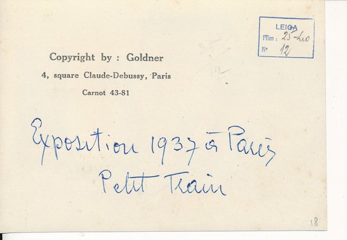 PARIS 1937 - Petit Train à l'Exposition - P 18 - Imagen 2 de 2