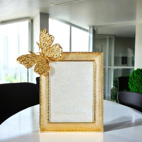 Jay Strongwater Juno Butterfly 3" x 4" Frame - Gold SPF5835-292 - Picture 1 of 2