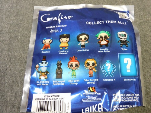 Coraline NEW * Other Miss Spink Clip * Blind Bag Monogram Key Series 3 Key - Picture 7 of 7