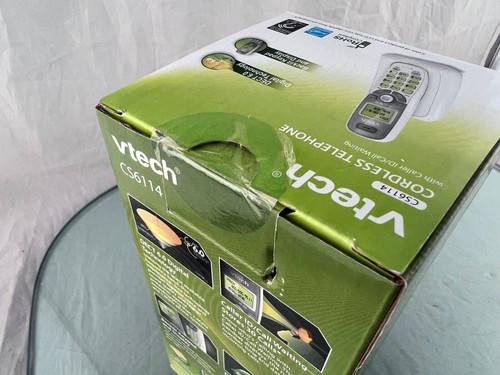 VTech CS6114 DECT 6.0 Cordless Phone with Caller ID/Call Waiting, White/Grey - 第 5/6 張圖片