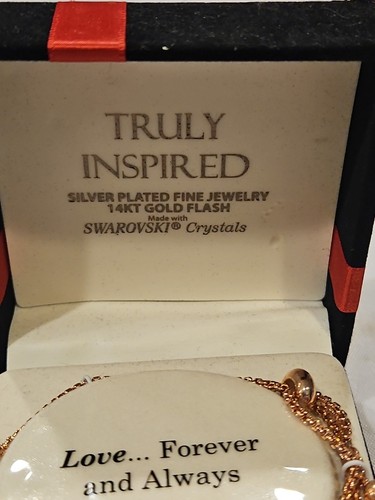 Truly Inspired Swarovski Crystal Adj Bracelet Silver Plated 14K Gold Flash 18” - Picture 3 of 8