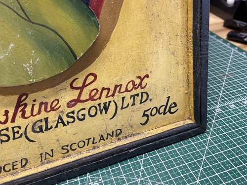 LG. Widows Promise Scotch Whiskey Folk Art Handmade Wooden Sign Glasgow Scotland - Picture 5 of 12