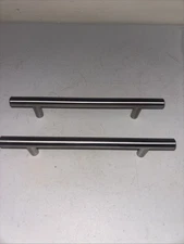 2Pc Belwith Keeler Cabinet Drawer Pulls Handles 5”cc Solid Stainless Satin 7.5”