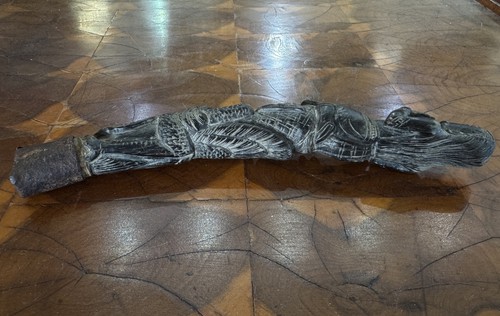 19th Century Burmese Shan State Carved Hardwood Kris Hilt - Picture 3 of 5