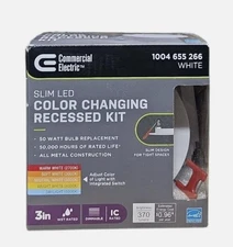 Ultra Slim 3 in Color Selectable Canless Recessed Integrated LED Kit