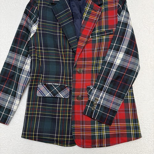 NWT Classic Prep Everett XL Kids Blazer Bishop Party Tartan Holiday Plaid Red - Picture 2 of 16