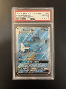 Kingdra GX 66/70 Pokemon Dragon Majesty - PSA 10 Gem Mint