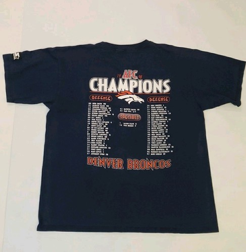 Camisa De Colección Denver Broncos Para Hombre Talla Grande Azul Marino Starter Super Bowl Años 90 - Imagen 10 de 11