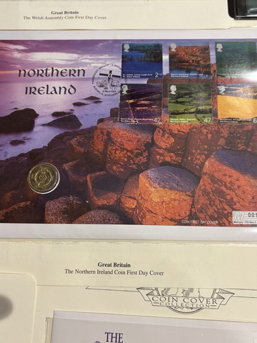 Merkur £1 Münze Ersttagsbrief Briefmarken Set Konvolut Restposten One Pound England Wales - Bild 7 von 10