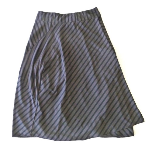 PORTO SF Black Gray Lagenlook Drape Tucked Asym Pocket Parachute Skirt Sz 4 XL - Picture 11 of 14