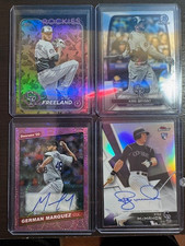 Colorado Rockies Lot 4 cards German Marquez Auto Ryan McMahon Auto Kyle Freeland