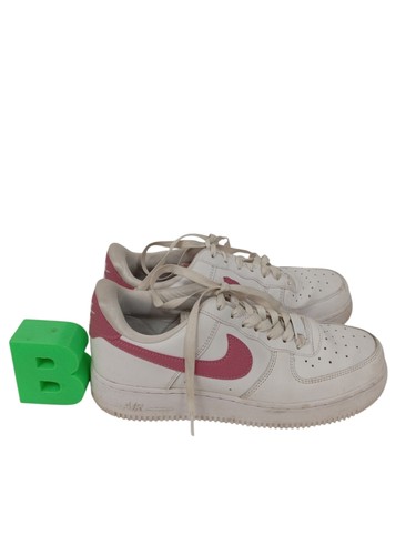 NIKE Ladies AIR FORCE 1 LOW DESERT BERRY UK Size 6 White & Pink Trainers Used