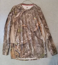 Realtree Men's Camo Lightweight Large Performance Long Sleeve Tee