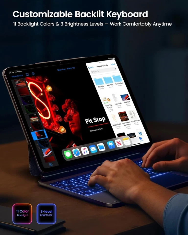 ✨ typecase Edge Keyboard Case for iPad Pro 13" (M4) 2024 - Jet Black✨ - Image 3 of 4