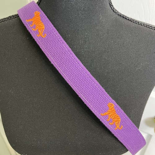Cintura Elkmont Trading Company ricamata tela di tigre pelle 40" viola - Foto 8 di 10