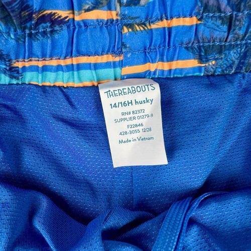 THEREABOUTS Big Boys Boardshort Husky Plam Photoreel Size Large 14/16 NWT - Picture 5 of 13