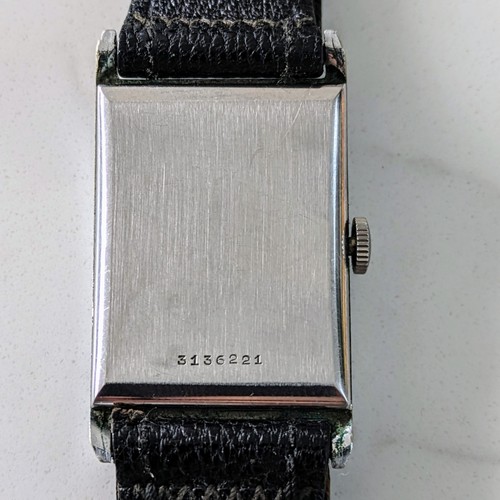 1930s Vintage Eterna Tank, Manual Wind, Clamshell Curvex Gents Watch - Imagen 6 de 7