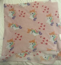 Unicorn Girl Pink Blanket