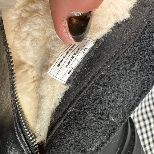 Ugg x Opening Ceremony Leather Shearling Moc Toe Black Boots Women's Size 7 - Picture 6 of 6