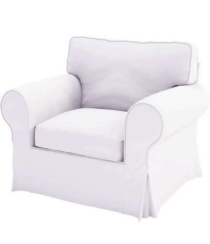 IKEA EKTORP Armchair Slipcover White Chair Cover; New RARE