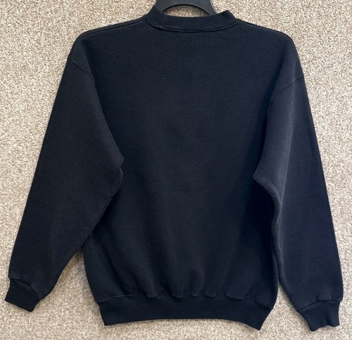 Vintage 90s Trench NBA Mens Black Chicago Bulls Crewneck Sweatshirt Size Large - 第 6/14 張圖片