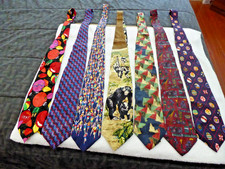 Lot Of 7 Vintage Assorted Men  s Neck Ties Various Brands