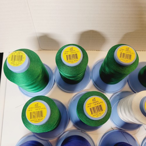 32 Spools Mixed Colors R&A Poly Embroidery Thread Opened Large 5500 yds Cones - Picture 12 of 20