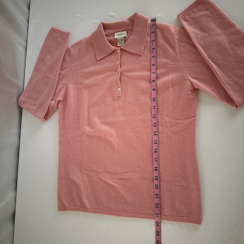 Neiman Marcus Kaschmir Pullover L Damen Rosa Polopullover Langarm - Bild 4 von 5