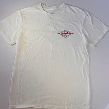 Quiksilver Mtn  Wave White Short Sleeve Logo T-Shirt Mens Surf Skate