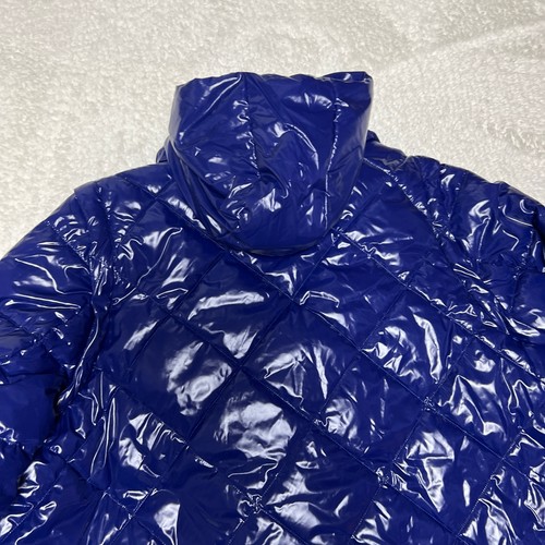 Chaqueta Marina Rinaldi Mujer Talla 20 Azul Marino Acolchada Puffer Parka Abrigo Largo - Imagen 14 de 21
