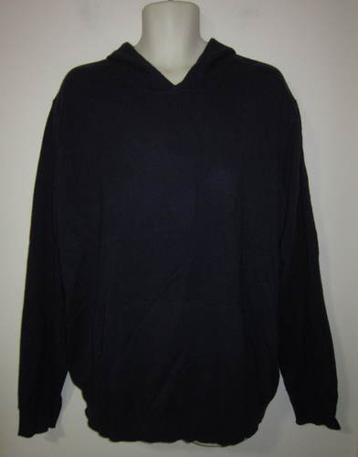 PETER MILLAR Crown Conway Wool Cashmere Popover Hoodie NAVy Blue Sz 2XL $325 - Picture 2 of 13