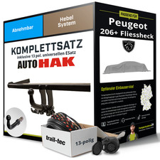 Anhängerkupplung abnehmbar für PEUGEOT 206+ Fliessheck +E-Satz AHK