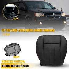 Driver Bottom Seat Cover Black For Dodge Grand Caravan 2008-2020 Replacement NEW