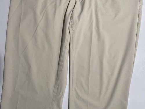 NEW- 40 x 32 Mens Hart Schaffner Marx Moisture Wicking Pants Polyester Stone $80 - Picture 4 of 18