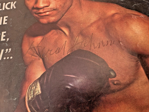 VTG Wire Boxing Photo Lot 1950s Howard Johnson Signed Autograph Magazine Cover - Picture 7 of 7