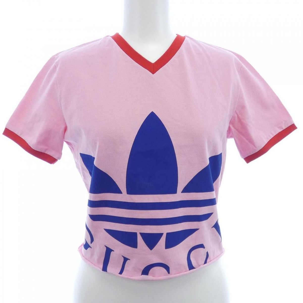Gucci x Adidas Cropped T Shirt Women's Pink 693637-XJEB1