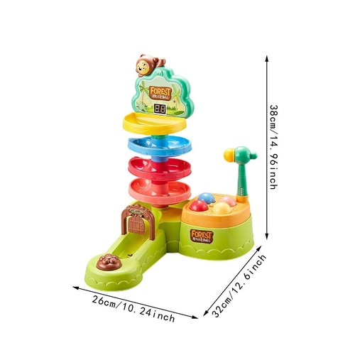 Ball Rolling Track Toy Ball Run Ramp Toy Preschool Early Learning with Balls - Picture 3 of 5