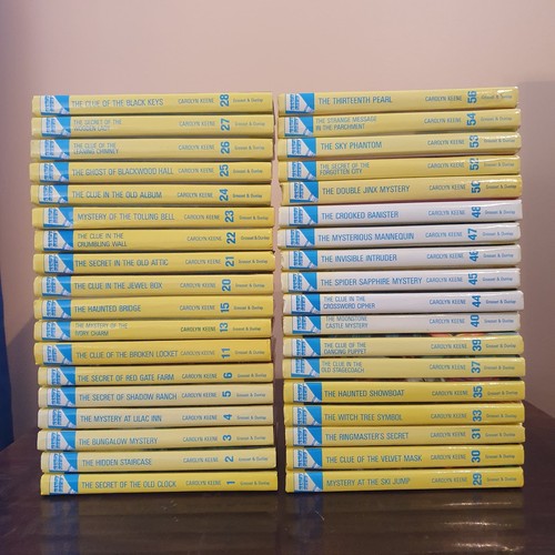 Nancy Drew Vintage Hardcover Book Lot - 36 Classic Mystery Novels for Kids - Picture 2 of 5
