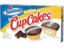 Hostess Golden Cupcakes, 8 Count | Pack of 2 (16 Total Cupcakes)
