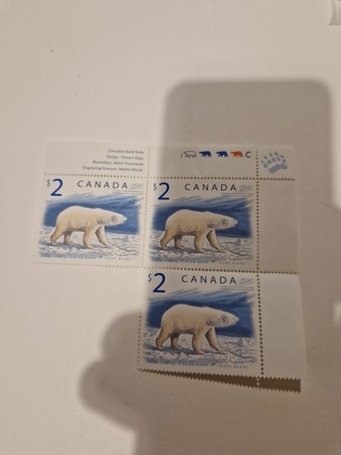 Tre francobolli Canada 2 dollari nuovi - Foto 1 di 6